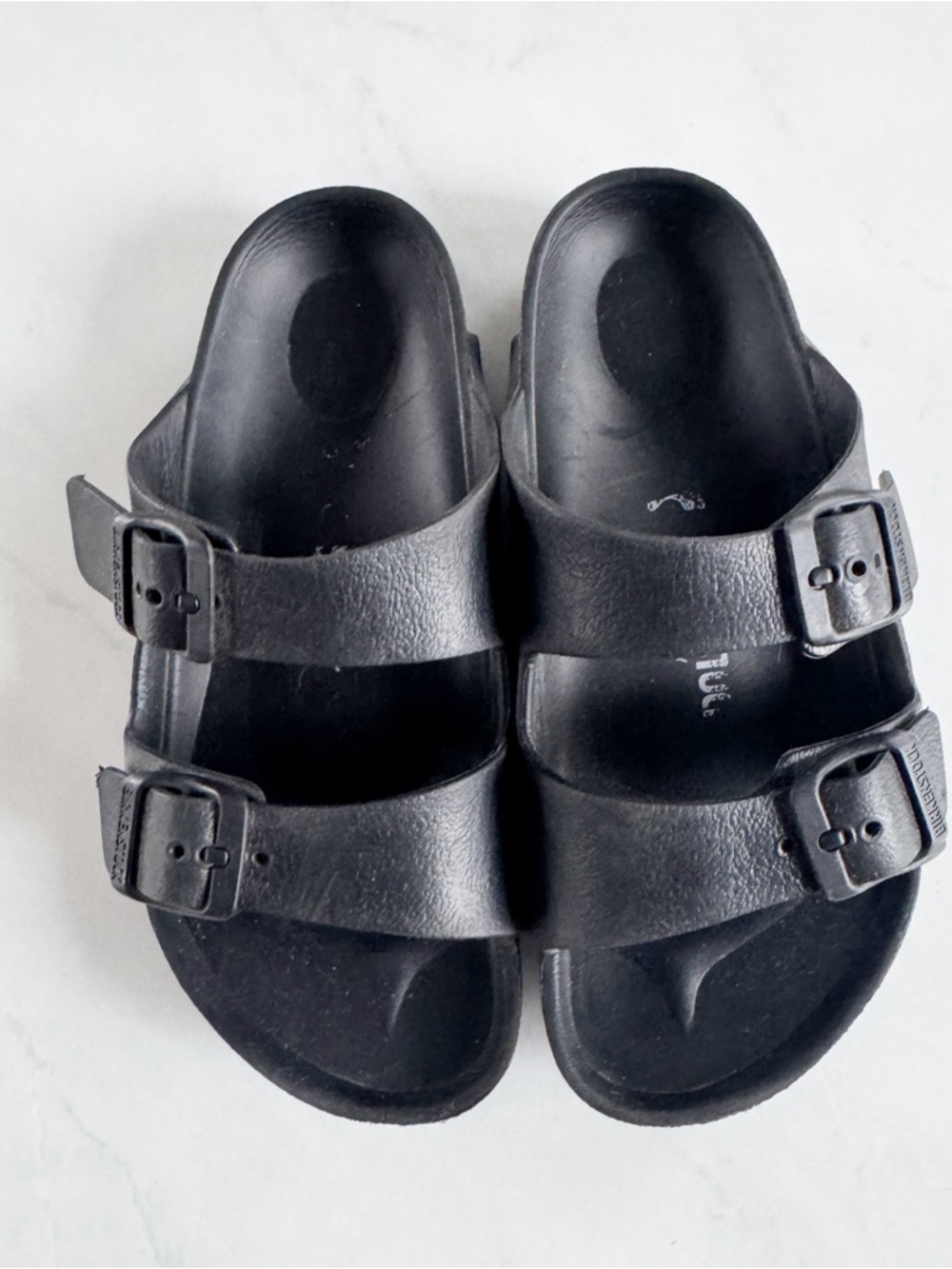 Birkenstock Black Kids Two-Buckle EVA slides